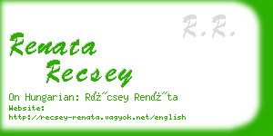 renata recsey business card